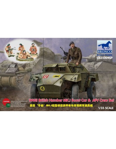 WWII British Humber MK.I Scout Car & AFV Crew Set 