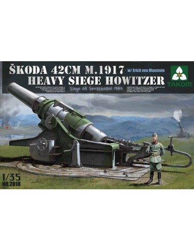 Skoda42cm M.1917 Heavy Siege Howitzer with E. von Manstein 