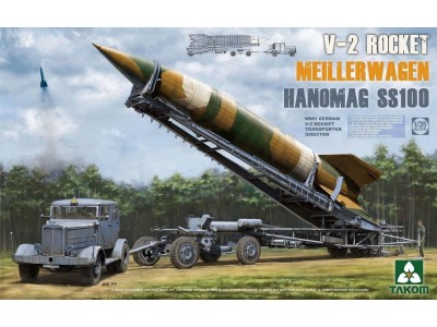 WWII German V-2 Rocket Transporter/Erect Meillerwagen+Hanomag SS100 