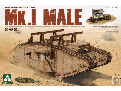 WWI Heavy Battle Tank Mk.I male 2in1 