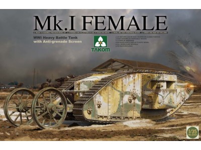 WWI Heavy Battle Tank Mk.I female with anti grenade screen 
