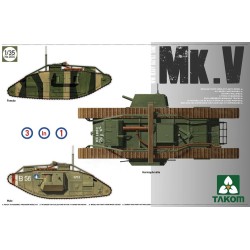WWI Heavy Battle Tank MarkV 3 in 1 
