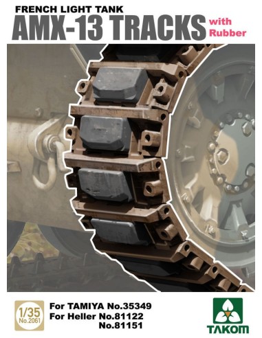 French Light Tank AMX-13 Tracks with Rub Rubber 