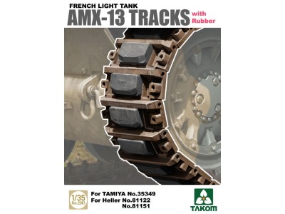 French Light Tank AMX-13 Tracks with Rub Rubber 