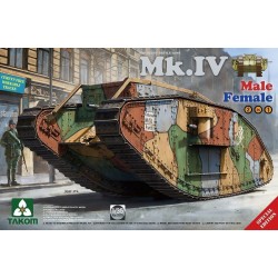 WWI Heavy BattleT. Mk.IV2in1(with new decal /cement-free workable tracks) Edition w.new decal a.cement-free 