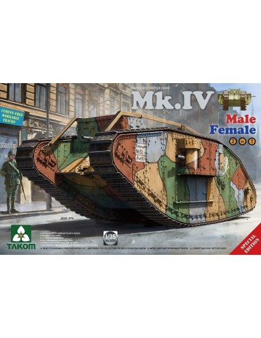 WWI Heavy BattleT. Mk.IV2in1(with new decal /cement-free workable tracks) Edition w.new decal a.cement-free 