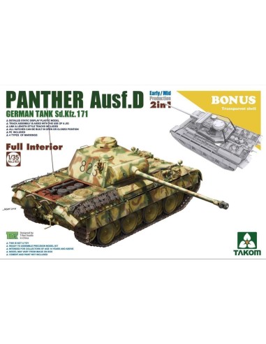 WWII German medium Tank Sd.Kfz.171 Panth Ausf.D Early/Mid production w/full 