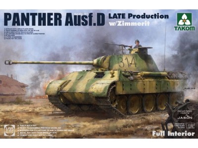 WWII German medium Tank Sd.kfz.171 Panth Ausf.D Late production w/Zimmerit 