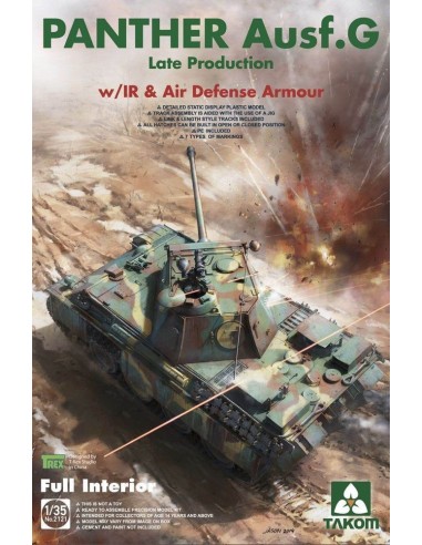 WWII German medium Tank Panther Ausf.G late production w/IR & Air Defense 