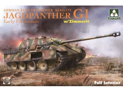 Jagdpanther G1 early production German Tank Destroyer Sd.Kfz.173 w/Zimmerit/full inter 