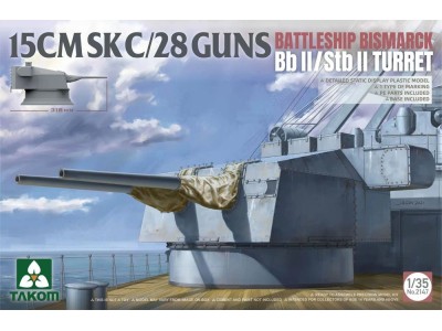 15CMSK C/28 GUNS BATTLESHIP BISMARCK Bb II / Stb II Turret 