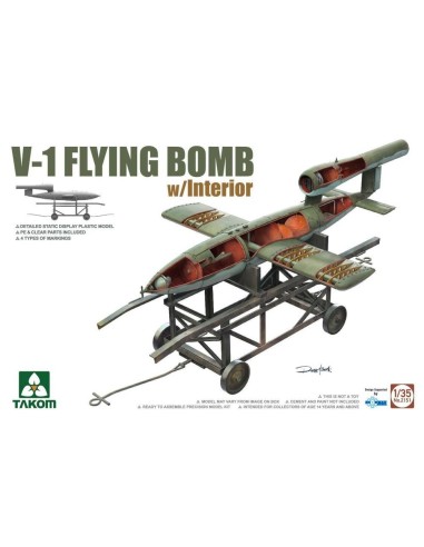 V-1 FLYING BOMB w/Interior 