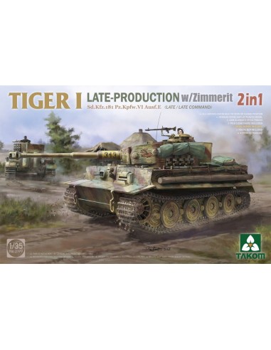 Tiger I Late-Production w/Zimmerit Sd.Kfz.181 Pz.Kpfw.VI Ausf.E Sd.Kfz.181 Pz.Kpfw.VI Ausf.E (Late/Late Command) 2 in 1 