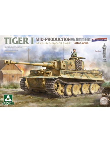 Tiger I Mid-Production w/Zimmerit Sd.Kfz.181 Pz.Kpfw.VI Ausf.E Sd.Kfz.181 Pz.Kpfw.VI Ausf.E Otto Carius (Limited edition) 