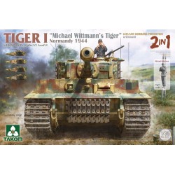 TIGER I Sd.Kfz.181 Pz.Kpfw.VI Ausf.E “Michael Wittmann's Tiger" Normandy 1944,LATE COMMAND-PROD. w/Zimmerit  (2 in 1) 
