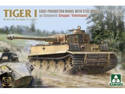 TIGER I Sd.Kfz.181 Pz.Kpfw.VI Ausf.E EARLY-PRODUCTION MODEL WITH STEEL WHEELS w/Zimmerit Groppe Fehrmann 