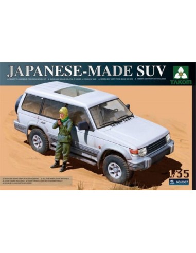 Japanese-made SUV with figure 
