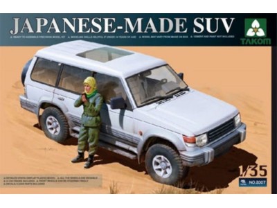 Japanese-made SUV with figure 