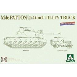 MEDIUM  TANK M46  PATTON + 1/4 ton UTILITY TRUCK Limited Edition 
