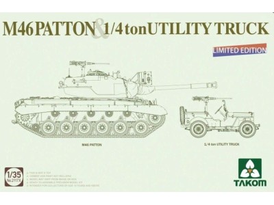 MEDIUM  TANK M46  PATTON + 1/4 ton UTILITY TRUCK Limited Edition 