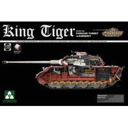 WWII German Heavy Tank Sd.Kfz.182 King Tiger Porsche Turret w/Zimmerit 