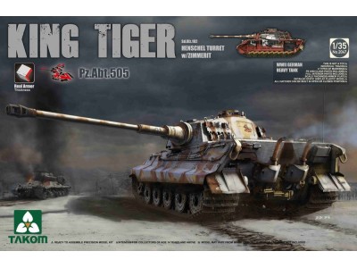WWII German Heavy TAnk Sd.Kfz.182 King Tiger Henschel Turret w/Zimmerit 