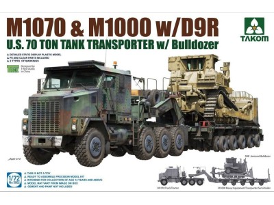 U.S. M1070&M1000 w/D9R 70 Ton Tank Transporter w/Bulldozer 