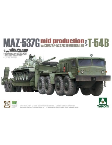 MAZ-537G  w/ChMZAP-5247G   Semi-trailer mid production & T-54B 