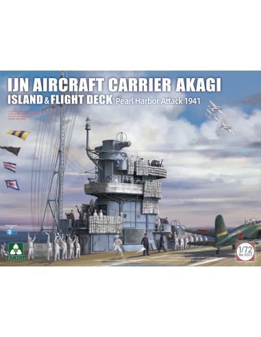 IJN Aircraft Carrier Akagi Island & Flight Deck Pearl Harbor Attack 1941 