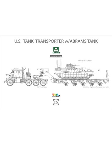 U.S. M1070&M1000 70 Ton Tank Transporter w/Abrams TANK, Limited Edition 