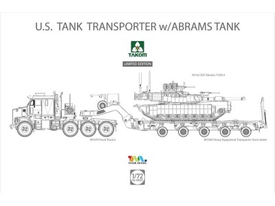 U.S. M1070&M1000 70 Ton Tank Transporter w/Abrams TANK, Limited Edition 