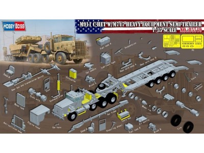 M911 C-HET w/m747 Heavy Equipment Semi- Trailer 