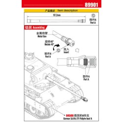 German Sd.Kfz.171 Pzkpfw Ausf A Metal Gun Barrel for Item 84506  2