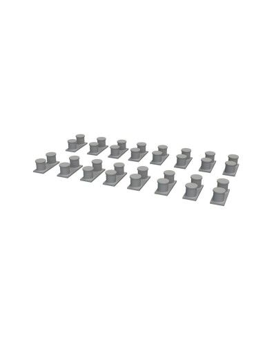 WWII USN battleship bollards PRINT 