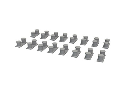 WWII USN battleship bollards PRINT 