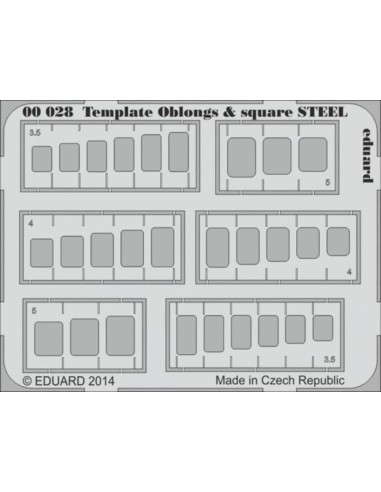 Template oblongs & square STEEL 