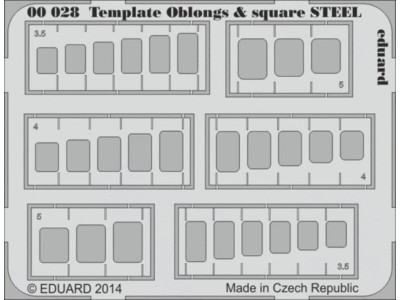 Template oblongs & square STEEL 