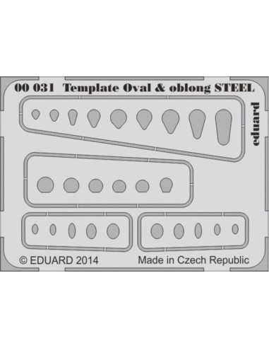 Template ovals & oblong STEEL for tool 