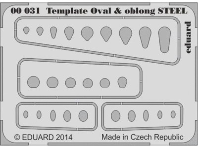Template ovals & oblong STEEL for tool 