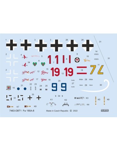 Fw 190A-8 standard wings 1/72 