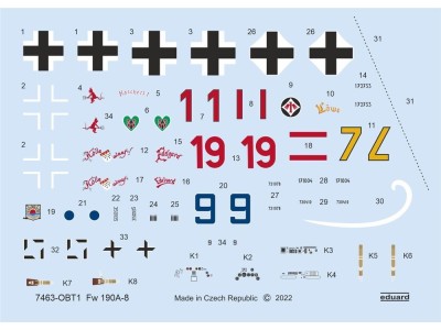 Fw 190A-8 standard wings 1/72 