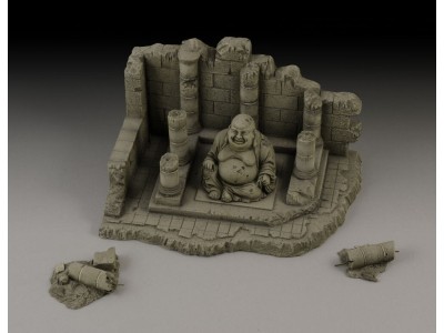 Temple with Buddha ruin 