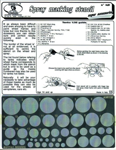 Spray masking stencil 