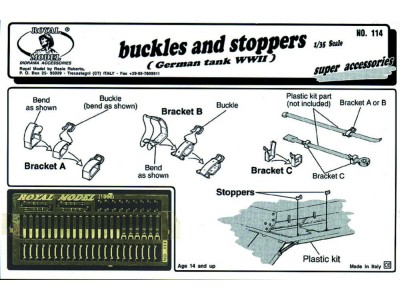 Buckles and stoppers German tank 