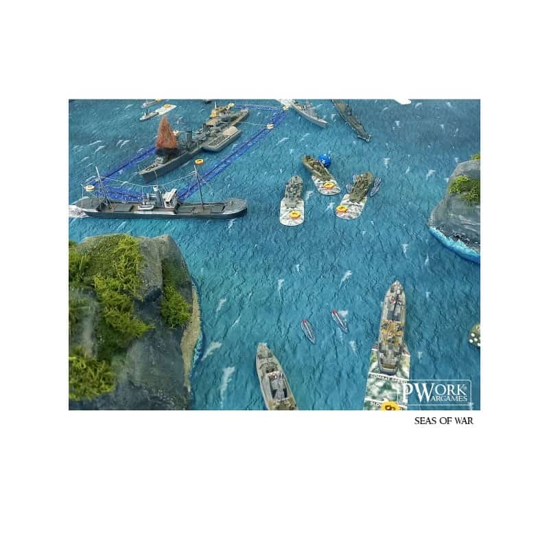 Tapis de jeu néoprène Seas of War 120x120cm