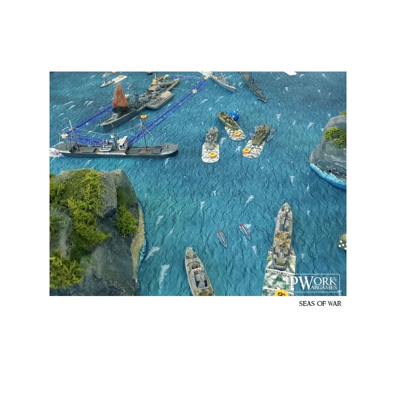 Tapis de jeu néoprène Seas of War 90x90cm