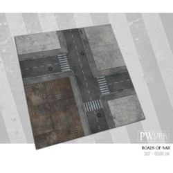 TAPIS DE JEU NEOPRENE ROADS OF WAR 90X90CM 2