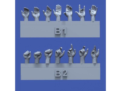 Assorted hands set No.2 