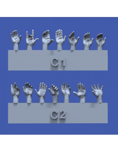 Assorted hands set No.3 