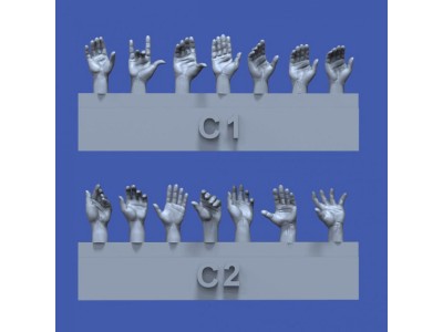 Assorted hands set No.3 